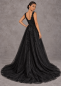 Preview: Schwarzes Braut- und Abendkleid mit Glitzertüll und Rückenschnürung