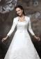 Preview: HBH Brautmoden Brautkleid Bolero Jacke mit 7/8 Ärmeln,Gr.34-Gr.58, weiß u. Ivory
