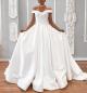 Preview: Elegantes Brautkleid aus Satin mit Carmen Ausschnitt CHAPEL(2592)