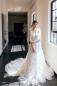 Preview: Brautkleid mit 3D Blätter Spitze 53009