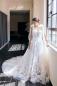 Preview: Brautkleid mit 3D Blätter Spitze 53009