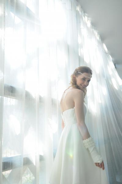 Brautkleid Kurz aus Chiffon Brandy