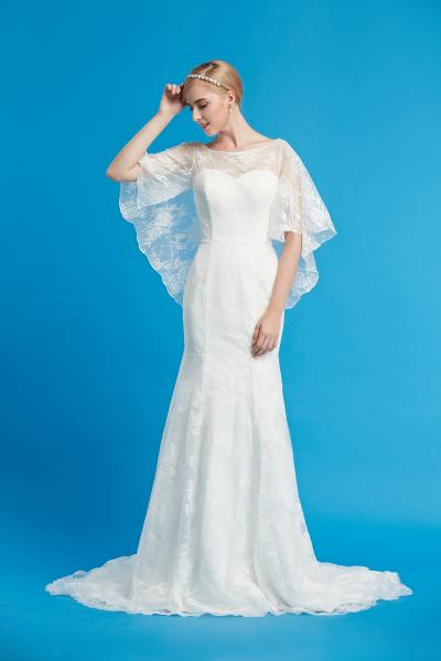 Fit-and-Flare-Spitzenkleid mit Trompetenärmel Alissa