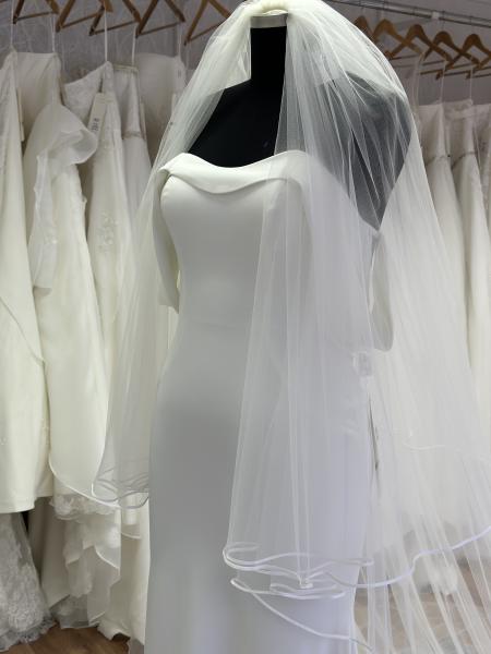 Brautschleier soft Tüll 90/300cm Ivory S241