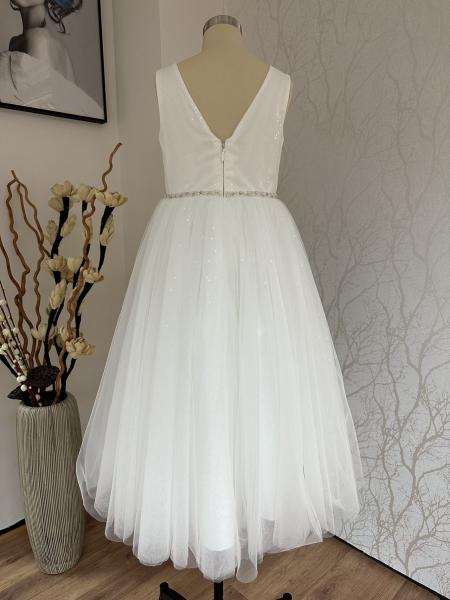 Blumenmädchen Kleid mit Glitzer Tüll T2301