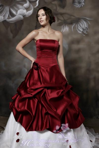Farbiges Ballkleid Brautkleid Durchesse trägerlos