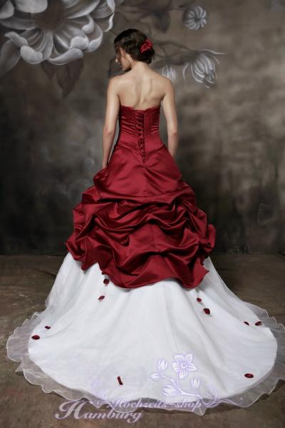 Farbiges Ballkleid Brautkleid Durchesse trägerlos