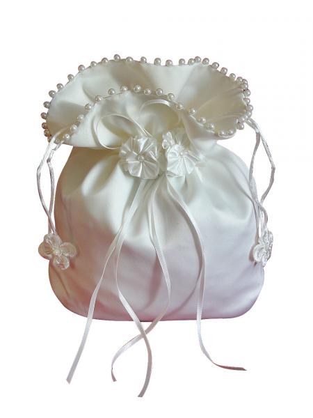 Brauthandtasche mit Perlen M6004