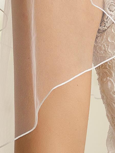 Brautschleier soft Tüll 90/300cm Ivory S143