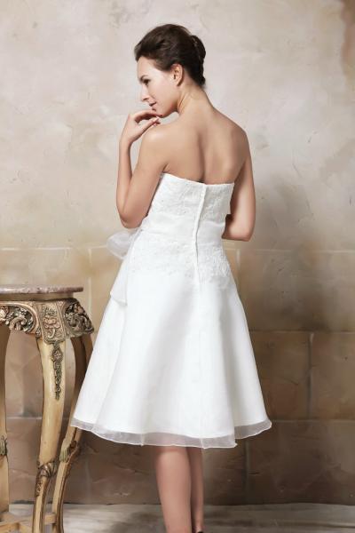 Brautkleid Standesamt bestickt  mit / ohne Schnürung