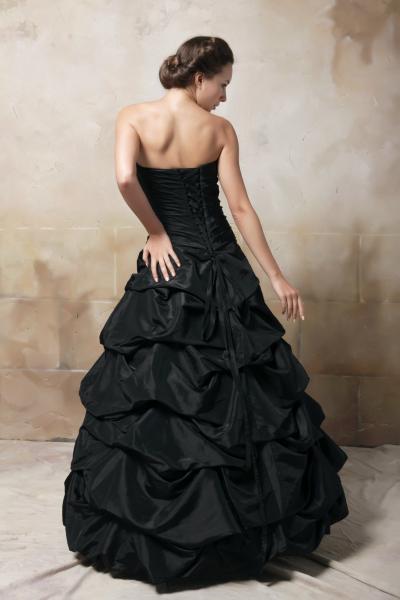 Brautkleid mit Korsage & weitem Rock Duchesse weiß I Ivory I Bordeaux I Schwarz I Grün