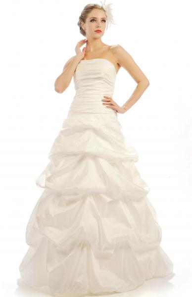 Brautkleid mit Korsage & weitem Rock Duchesse weiß I Ivory I Bordeaux I Schwarz I Grün