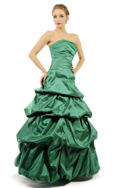 Brautkleid mit Korsage & weitem Rock Duchesse weiß I Ivory I Bordeaux I Schwarz I Grün