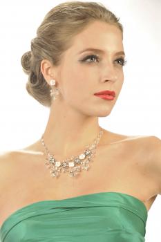Brautschmuck Kette/Ohrringe DL-G0556