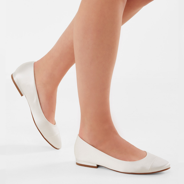 Rainbow Club Brautschuh "Bess"Ivory Satin Größe 37,5