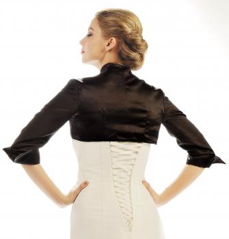 Bolero,Brautjacke aus Satin