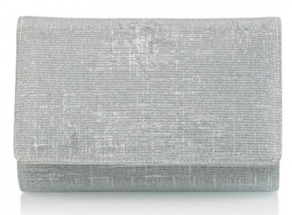 Dafina -Silver Metallic Clutch Bag