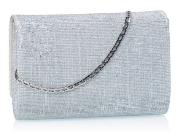 Dafina -Silver Metallic Clutch Bag