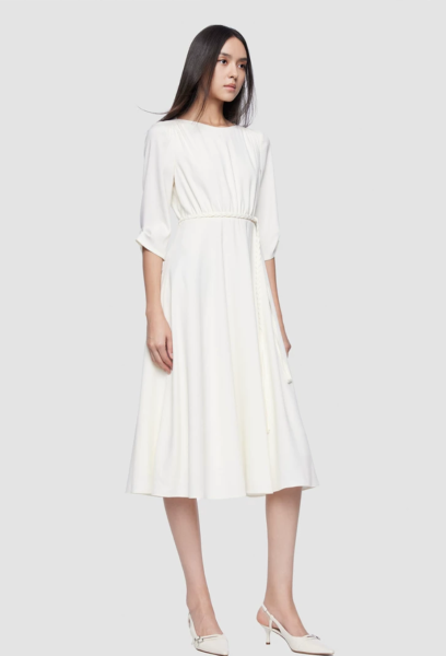 Kurzes Brautkleid mit 3/4 Ärmeln Ella