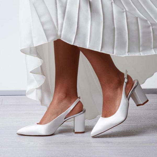 Rainbow Faith Ivory Satin