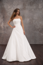 Trägerloses A-Linien-Brautkleid mit Drapierung und Zierapplikation