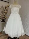 Blumenmädchen Kleid mit Boho-Spitze T2302