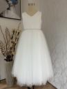 Blumenmädchen Kleid mit Glitzer Tüll T2301