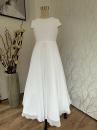 Langes Kommunionkleid mit kurzen Ärmeln T2304