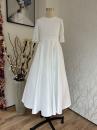 Langes Kommunionkleid mit kurzen Ärmeln T2303