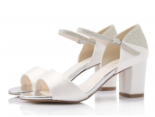 Rainbow Nerena Ivory Satin/ Silver Fine Glitter