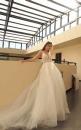 Brautkleid mit 3D Blätter Spitze 53001