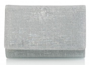 Dafina -Silver Metallic Clutch Bag