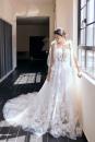 Brautkleid mit 3D Blätter Spitze 53009
